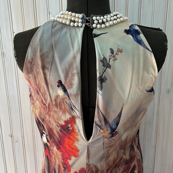 ✨HOST PICK✨ JEAN PAUL GAULTIER FEMME PEARL AND BIRD PRINT DRESS - MADE IN ITALY - Picture 6 of 9